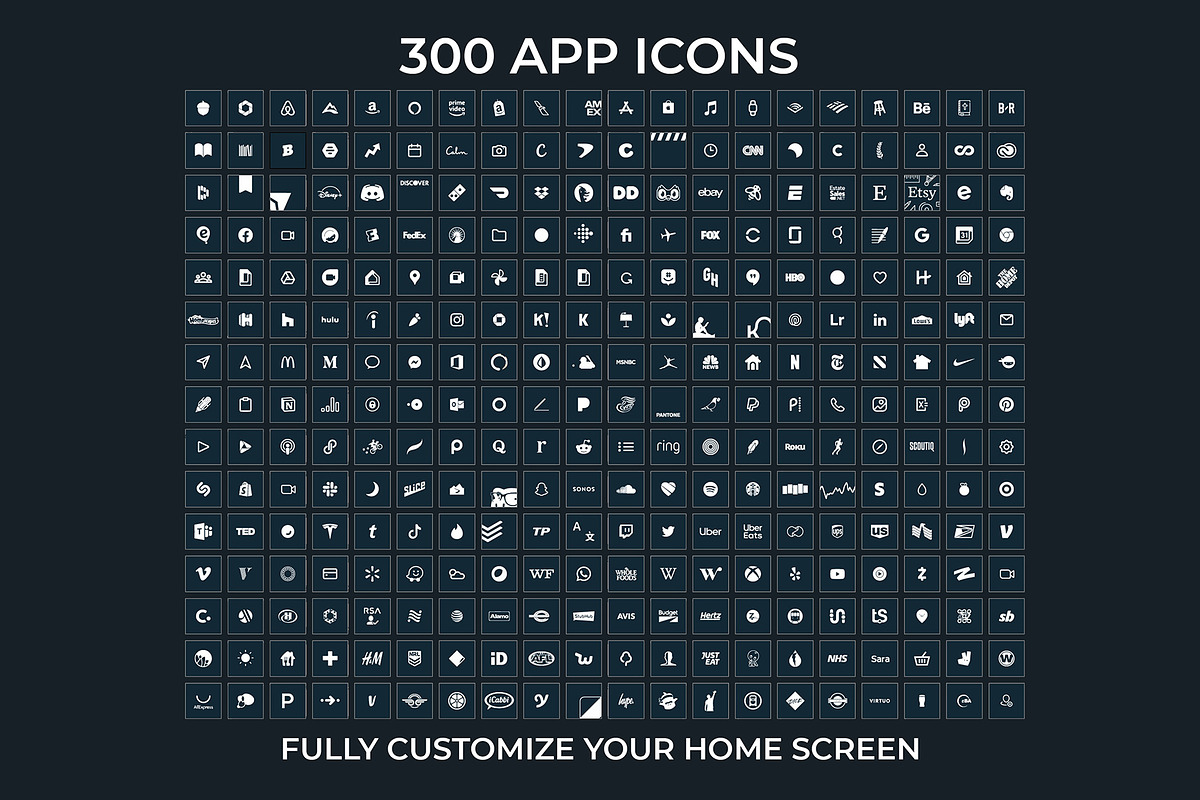 300 Dark Teal Minimal iOS Icon Pack, an Icon by A Good Design Studio (Photo 3 of 4)