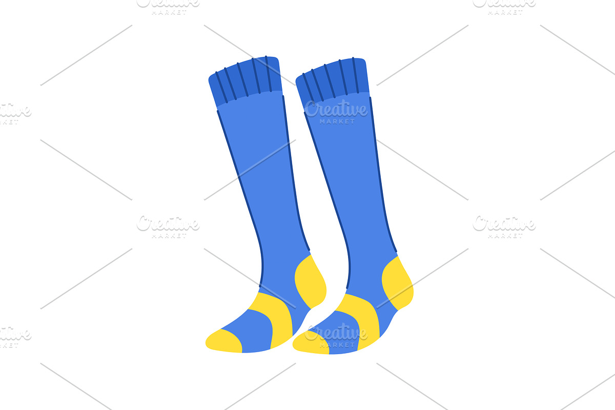 knit socks soccer cartoon vector, an Object Illustration by pikepicture