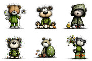 Whimsical Spring Teddy Bear Clipart, an Illustration by CreationArt (Thumbnail 3 of 6)