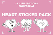 HEART STICKER PACK (22 elements), an Emoji Icon by Bonfloret Studio (Thumbnail 1 of 7)