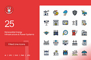 Renewable Energy Infrastructure icon, an Outline Icon by IconBunny (Thumbnail 1 of 2)