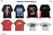 Bundle Mockup T-shirts, a Shirt Mockup by Irhasalfahad (Thumbnail 1 of 6)