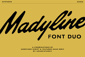 Madyline Font Duo, a Handwritten Font by Adam Fathony