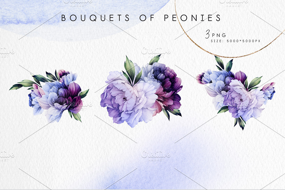 Watercolor Floral Bundle, a Texture Illustration by ollalya (Photo 102 of 112)