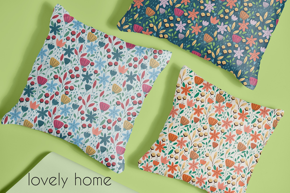 Lovely Flowers Seamless patterns, a Pattern Graphic by Anel_S (Photo 2 of 6)