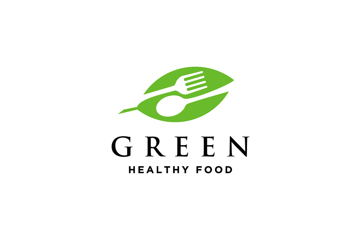 Healthy Green Food Logo, a Branding & Logo Template by ZHR Creative