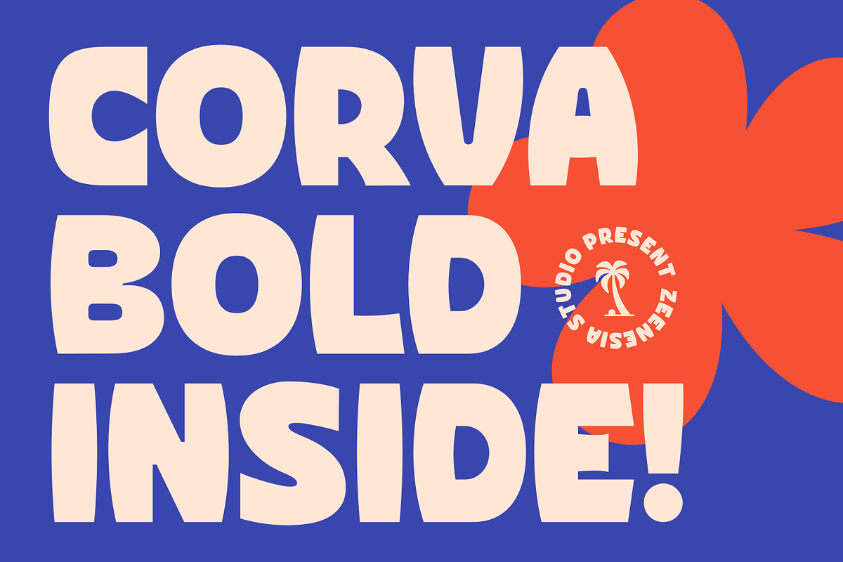 Corva Bold Inside, a Sans Serif Font by zeenesia (Photo 1 of 14)