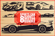 Fast Car Silhouette bundle, an Illustration by Designer_Momina (Thumbnail 1 of 9)