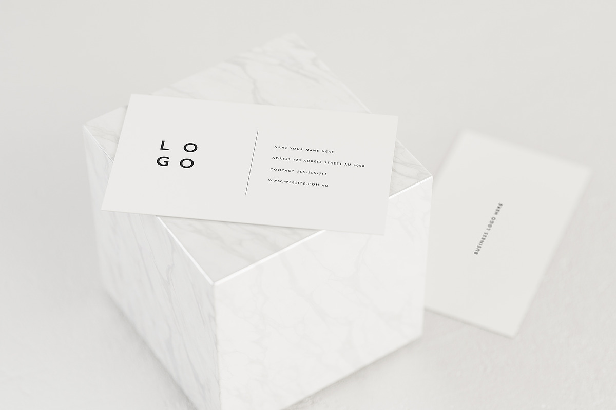 White Business Card Mockup Pack, a Product Mockup by S48 Mockups (Photo 3 of 5)