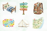 Summer Camping Clipart PNG Bundle, an Illustration by Creative Art (Thumbnail 2 of 8)