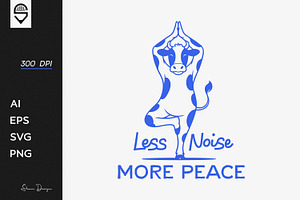 Meditative Yoga Cow T-shirt Design, an Animal Illustration by shaondesigns