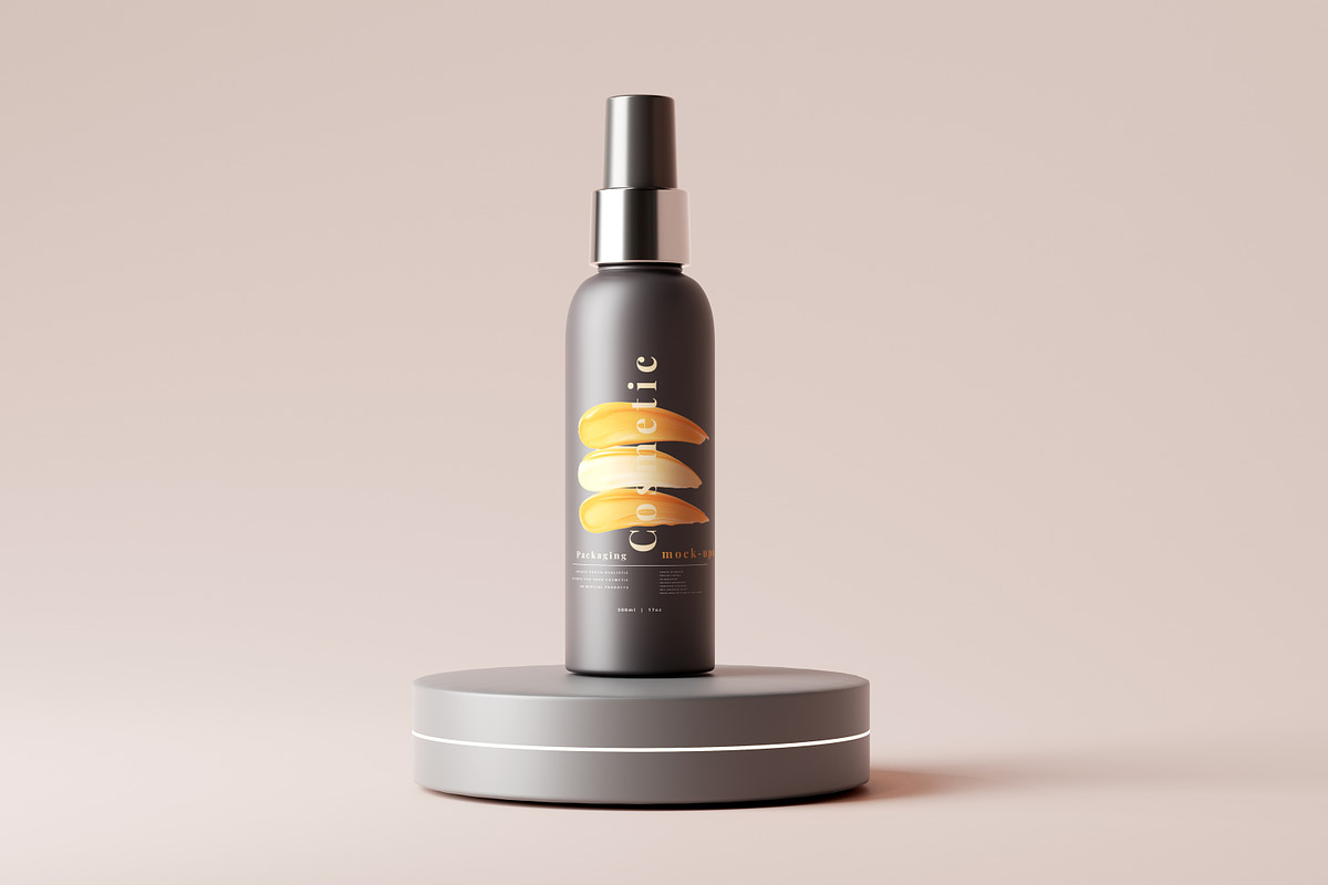 Dark Plastic Cosmetic Mockup Bundle, a Cups & Container Mockup by pmvch (Photo 55 of 111)