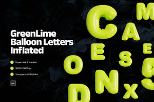 Green Lime Balloon Letters Inflate