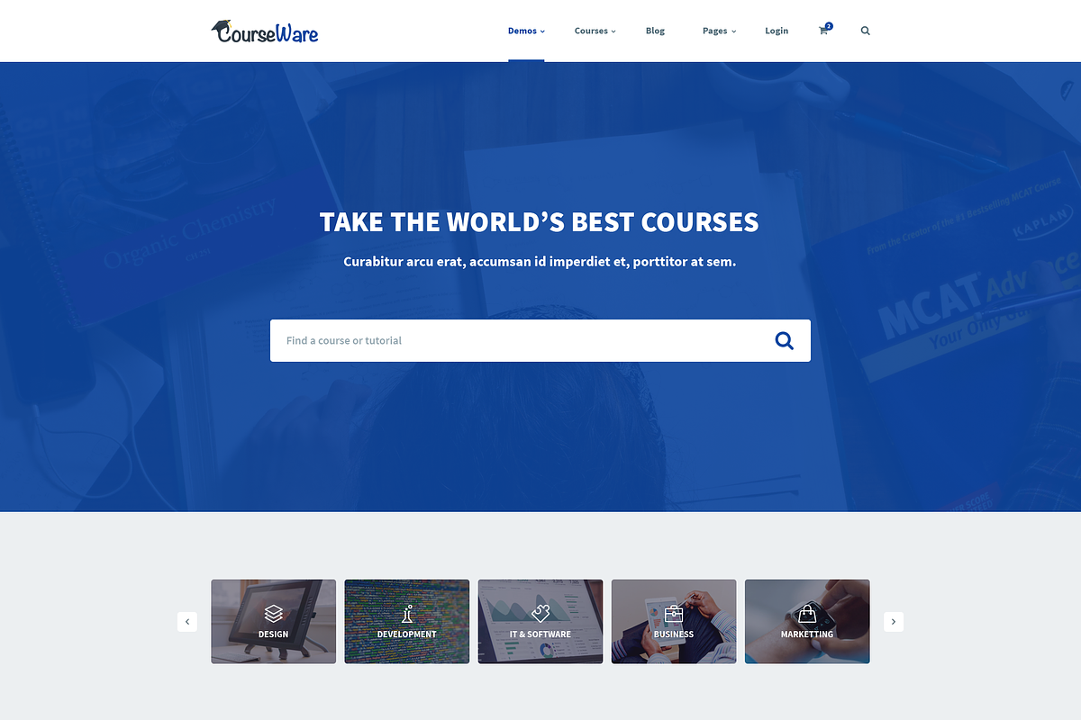CourseWare - Learning PSD Template, a Landing Page Template by bigpsfan's SHOP (Photo 3 of 25)