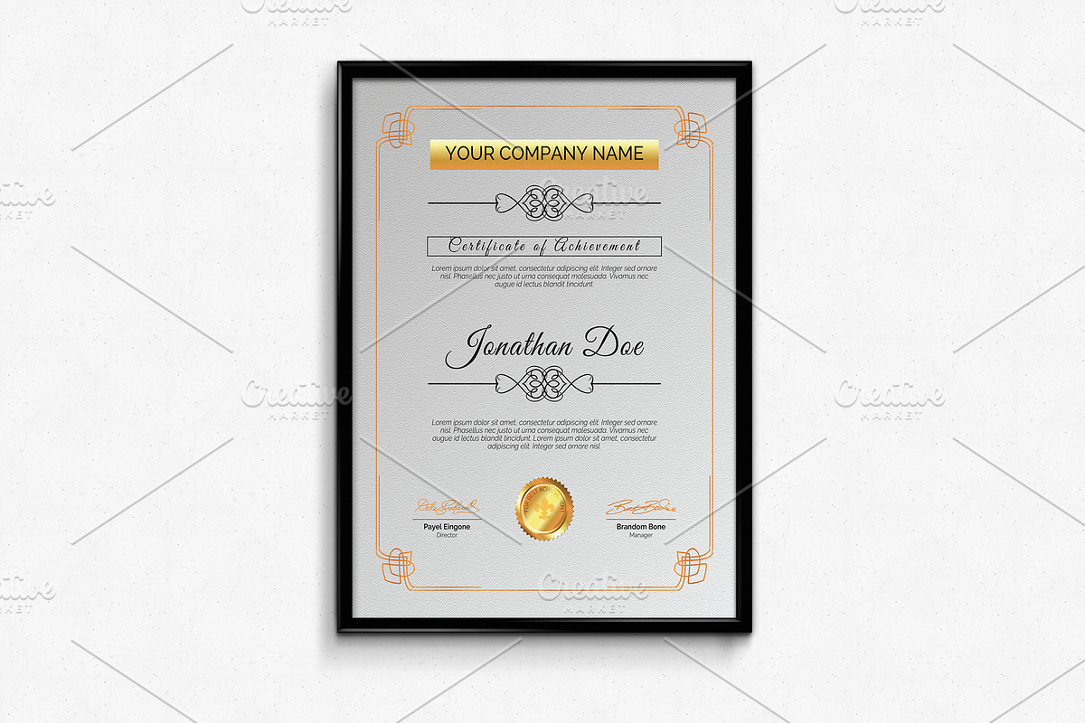 Certificate Template, a Stationery Template by Cristal Pioneer (Photo 1 of 4)
