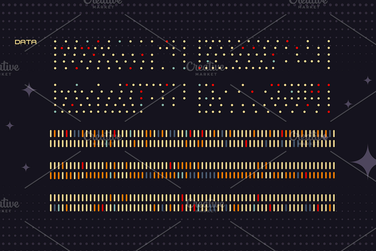 Retro Space UI. Set of 100 elements, an Object Graphic by Olga Ryzychenko (Photo 6 of 10)