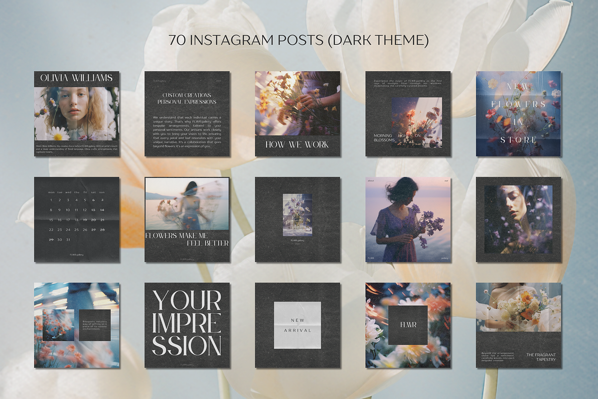 FLWR | IG Post Templates Canva, a Social Media Template by Eon.design (Photo 3 of 10)