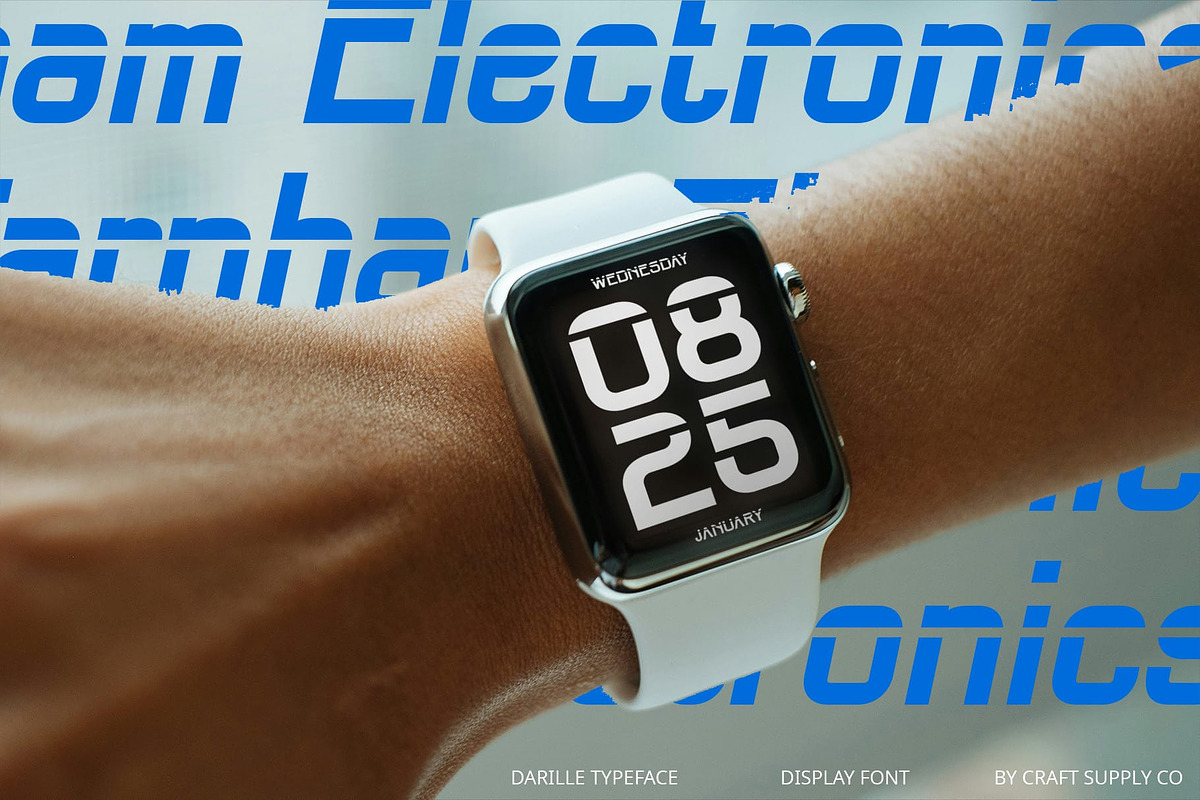 Darille – Futuristic Font, a Sans Serif Font by Craft Supply Co. (Photo 2 of 8)