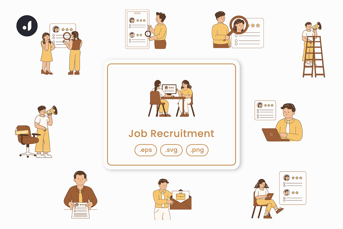 Job Recruitment Illustration, an Object Graphic by Jump Studio (Photo 1 of 12)