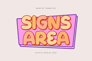Signs Area, a Symbol Font by yumnatype