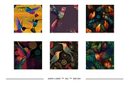 Hummingbird Retro Art Style Patterns, a Pattern Graphic by karenfoleyphoto (Thumbnail 5 of 11)