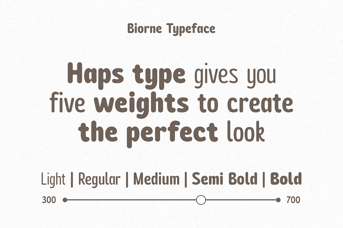 Biorne - Display Rounded Typeface, a Font by Haps Space (Photo 3 of 16)