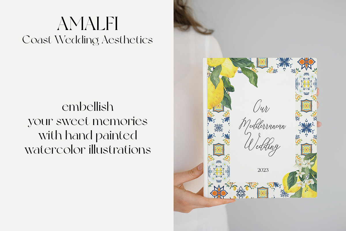 Amalfi Coast Mediterranean Wedding, a Decorative Illustration by Catch the Dream Art (Photo 8 of 17)