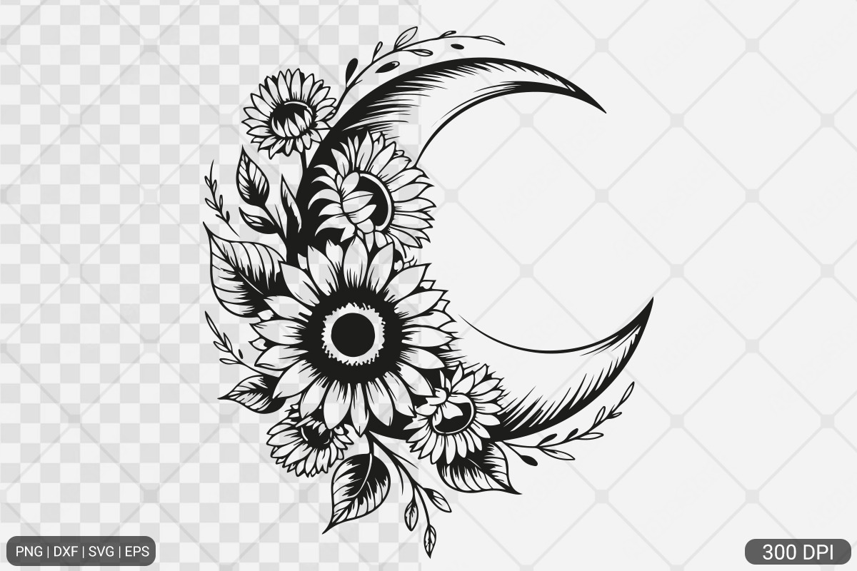 Sunflower Frame SVG PNG Bundle, an Illustration by Actual Pixel (Photo 23 of 23)