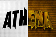Athena 3D editable text effect, a Layer Style Add-On by Hello Muh (Thumbnail 2 of 2)