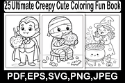 Ultimate Creepy Cute Coloring Fun, a Seasonal Illustration by Design Station (Thumbnail 1 of 3)