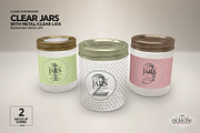 Jars with Metal /Clear Lids Mockup, a Packaging Mockup by INCDesign (Thumbnail 4 of 13)