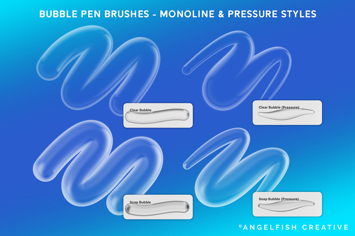 Bubble Pen Brush for Procreate, a Brush Add-On by AngelfishCreative (Photo 2 of 6)