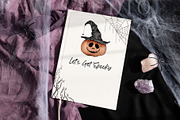 Halloween Journal Mockup Notebook, an Advertising Mockup by PawMockups (Thumbnail 6 of 10)