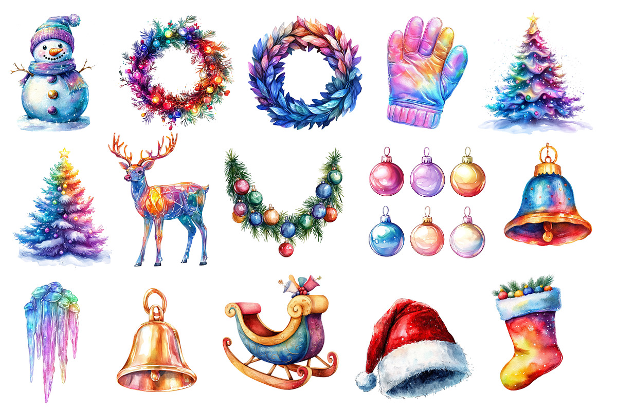 Iridescent Christmas Sublimation, an Illustration by Dream Creation (Photo 3 of 4)