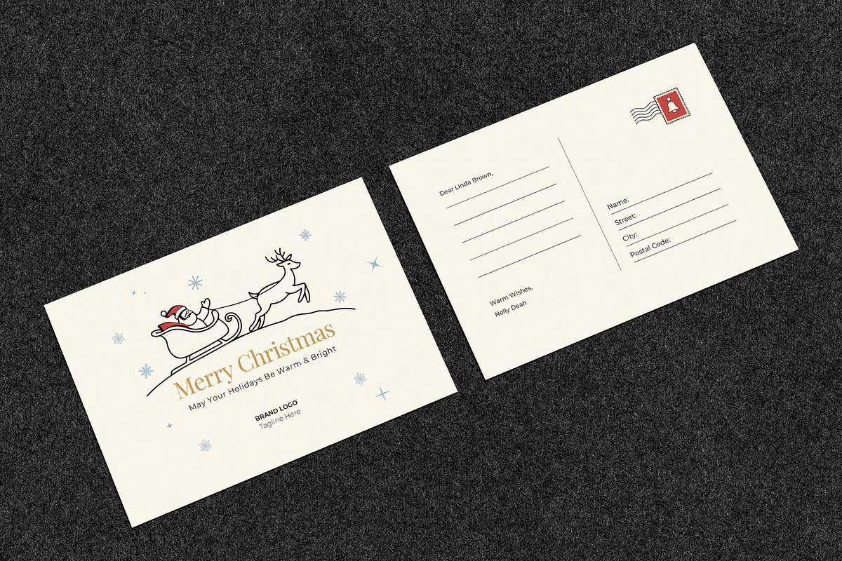 Christmas Holiday Postcard, a Card Template by MightyDesign (Photo 1 of 6)