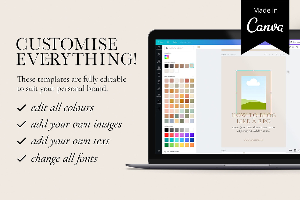 Elegant Ebook Template CANVA, a Magazine Template by Studio Loire (Photo 15 of 21)