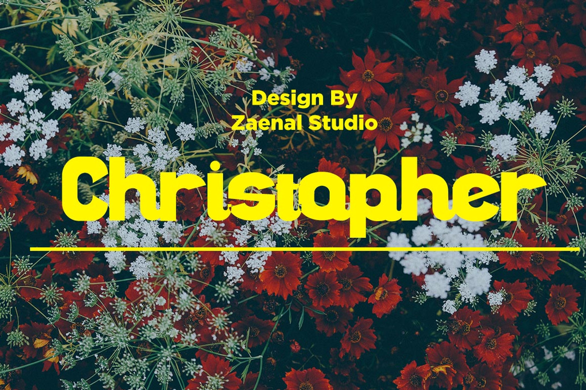 Christopher, a Serif Font by Zaenal Studio (Photo 1 of 11)