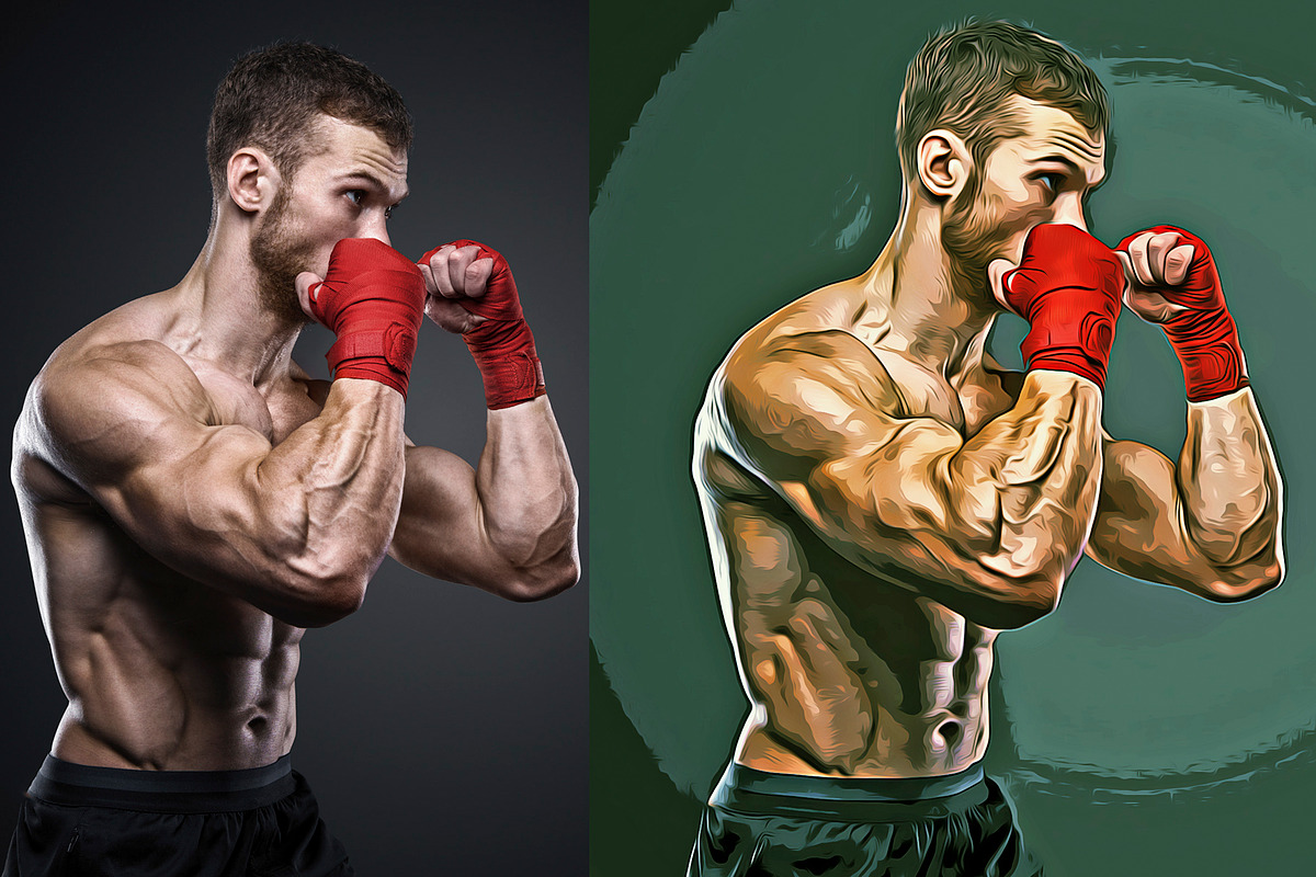 Splendid Oil Paint Cartoon Maker, an Action Add-On by U_Design (Photo 5 of 14)