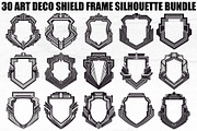 Art Deco Shield Frame SVG Bundle, an Illustration by Creativeshirt (Thumbnail 1 of 31)