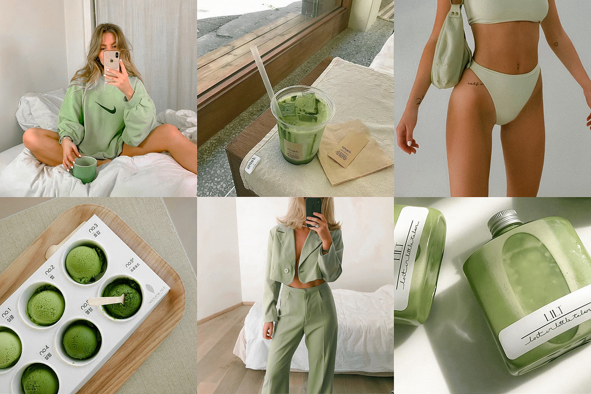 4 Lightroom Presets MATCHA, an Action Add-On by Graace Studio (Photo 2 of 8)