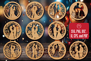 Cricut Christmas Coasters SVG bundl, a Graphic by NGISED (Thumbnail 9 of 10)