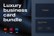 Luxury Business Cards (3x), a Business Card Template by Minimal Shop (Thumbnail 1 of 4)