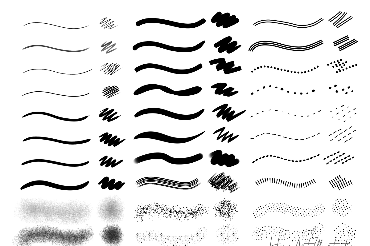 Procreate Ink, Fine line Brushes, a Brush Add-On by HopeArtIllustration (Photo 7 of 10)