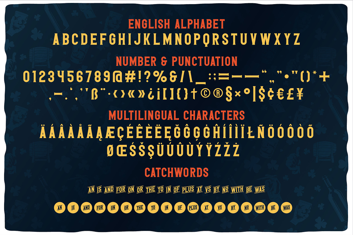 Whisky Trail Font + bonus!, a Symbol Font by VozzyStock (Photo 2 of 10)
