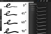 Procreate Oval Calligraphic Brushes, a Brush Add-On by 103cia (Thumbnail 2 of 3)