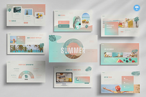 Hello Summer Keynote, a Presentation Template by Pixslides