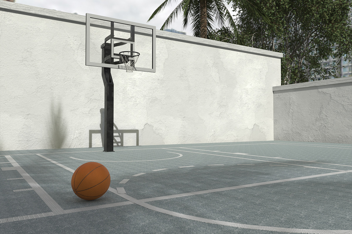 Basketball Court, an Advertising Mockup by Unerispace (Photo 4 of 5)