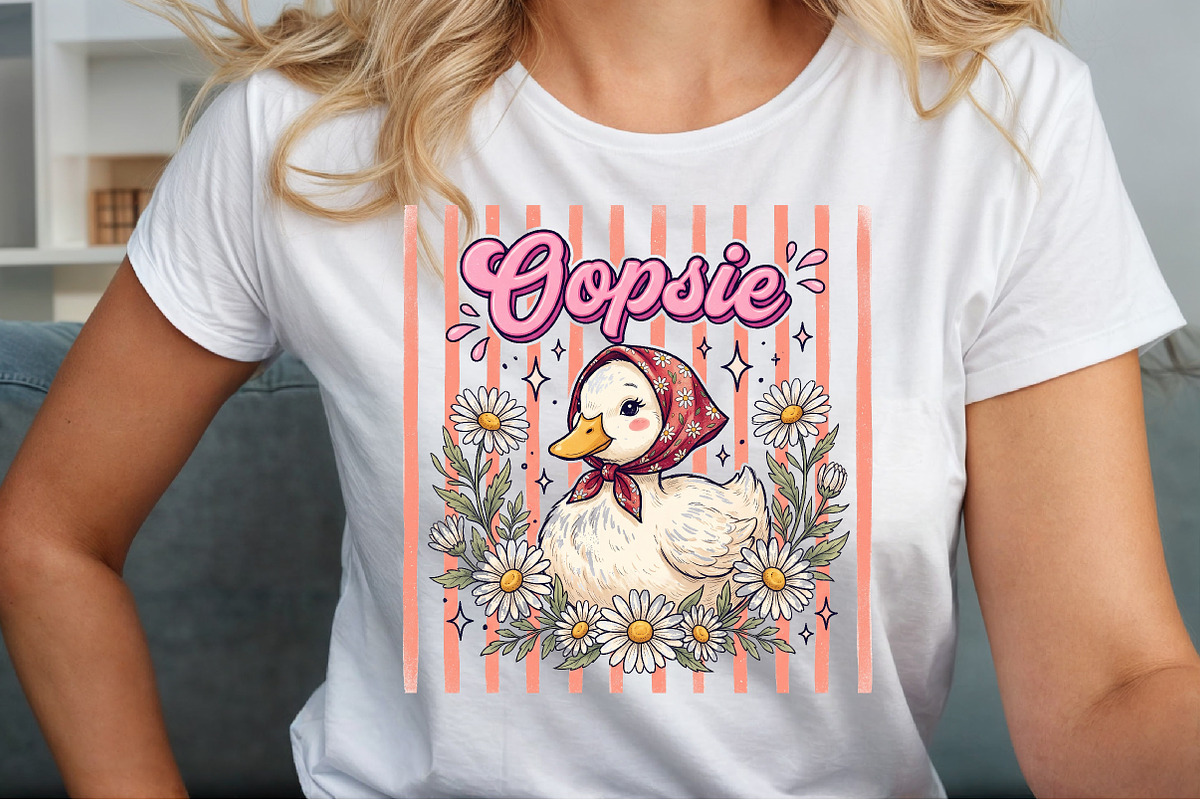 Cute Duck Daisy Vintage PNG, a Work Illustration by Sublimation Artist (Photo 5 of 9)