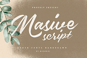 Masive Script, a Script Font by maghrib (Thumbnail 1 of 7)