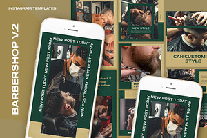 Barbershop V.2 Instagram Templates